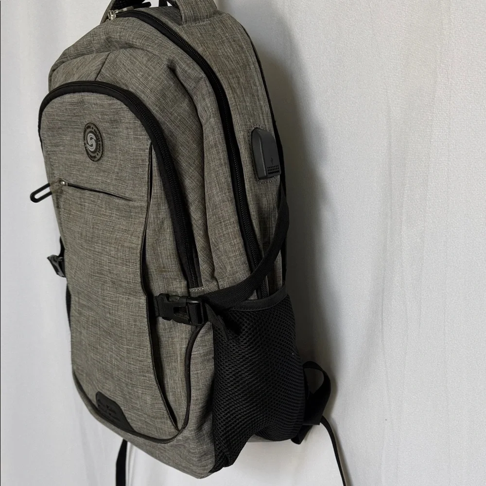 NEW Soldier Knife Anti Theft Laptop Travel Backpack Grey Large Combination Lock